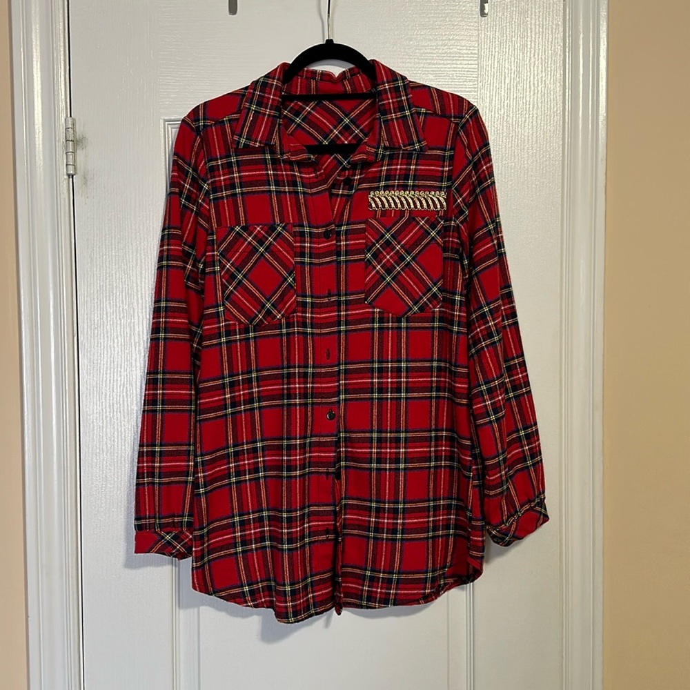 Plaid long sleeve shirt